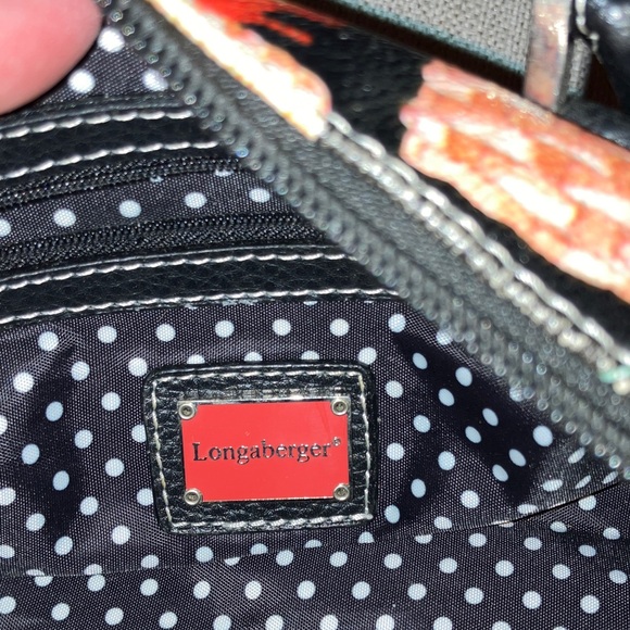 RARE Longaberger barrel purse with basket print all over VGUC - Picture 7 of 13